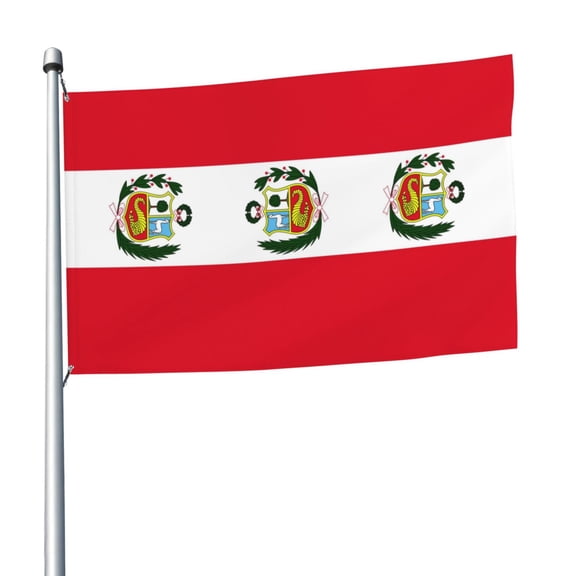5ft X 8ft Peru Flag Flag Weather-Resistant Polyester Outdoor Decor
