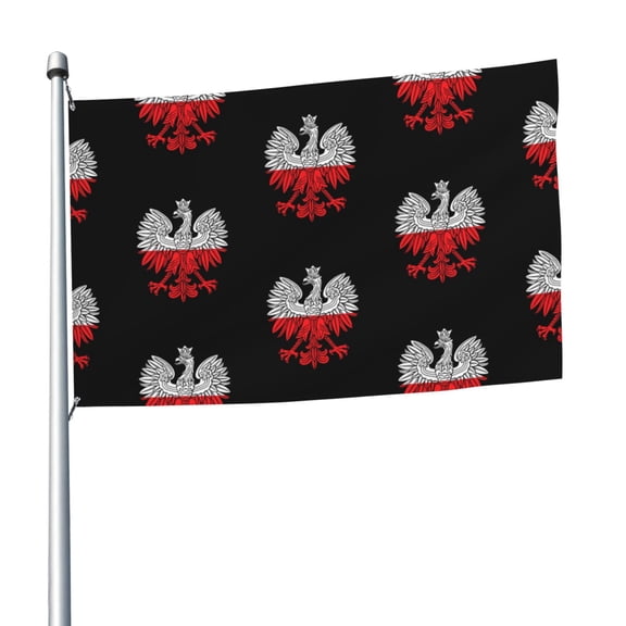 5ft X 8ft Polish Flag White Eagle Flag Weather-Resistant Polyester Outdoor Decor