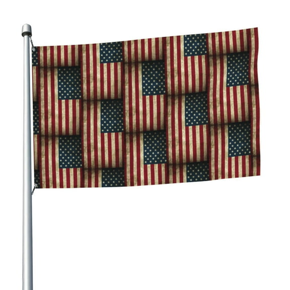5ft X 8ft Retro Old America Flag Flag Weather-Resistant Polyester Outdoor Decor
