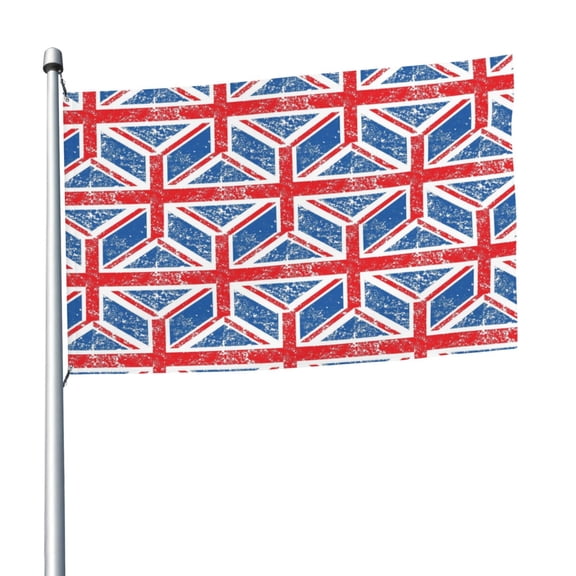 5ft X 8ft Retro Union-Jack Flag Flag Weather-Resistant Polyester Outdoor Decor