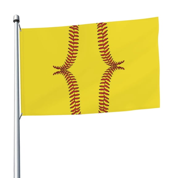 5ft X 8ft Softball Baseball Flag Weather-Resistant Polyester Outdoor Decor