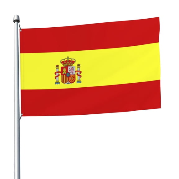 5ft X 8ft Spanish Flag Flag Weather-Resistant Polyester Outdoor Decor