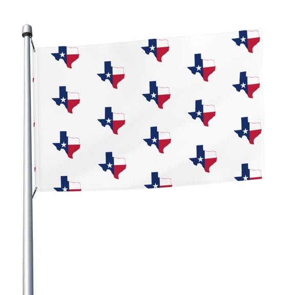 5ft X 8ft Texas Flag Map Flag Weather-Resistant Polyester Outdoor Decor
