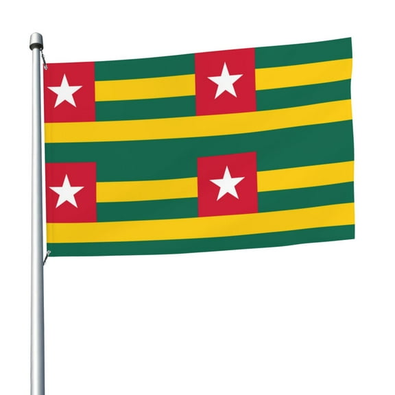 5ft X 8ft Togolese-Flag Flag Weather-Resistant Polyester Outdoor Decor