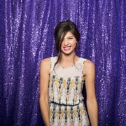 5ft x 6ft Purple Sequin Taffeta Fabric Photography Backdrop, Sequin Photo Booth Backdrop - Made in USA.