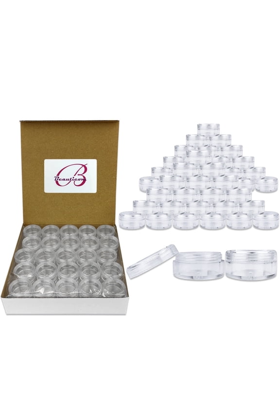 5g/5ml High Quality Acrylic Leak Proof Clear Container Jars (200 Jars)