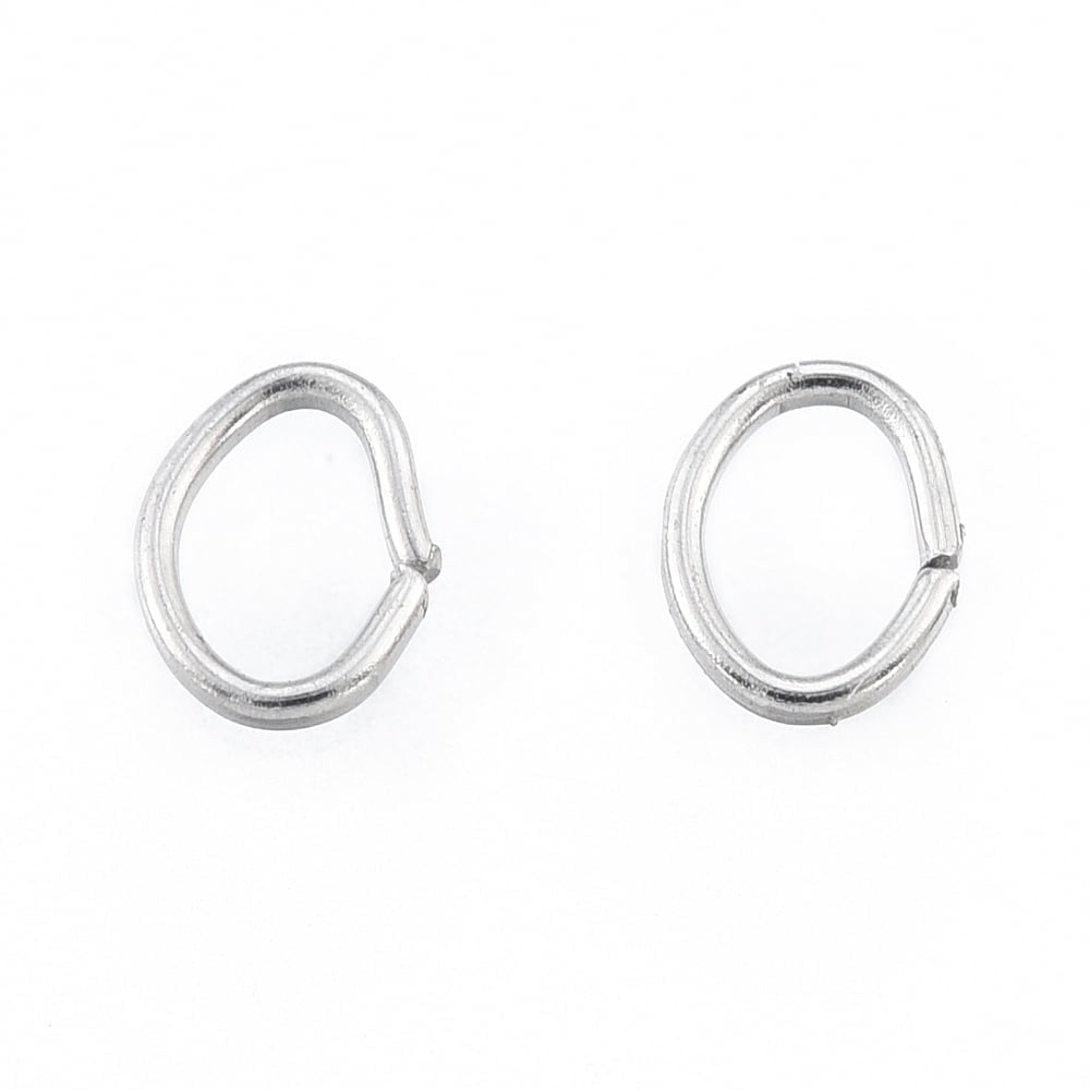 5gs Non-Tarnish 304 Stainless Steel Jump Rings Open Jump Rings Oval ...