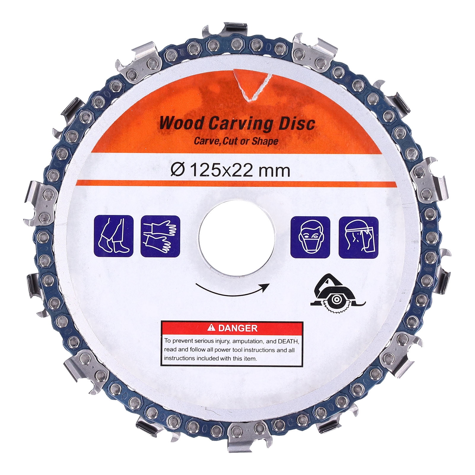 5in Circular Chain Saw Blade 14 Teeth Wood Carving Grinding Wheel Angle