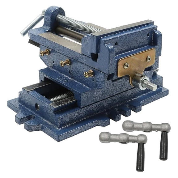 5in Cross Slide Vise, Drill Press Metal Milling XY Clamp Table Vice | Double Way Positioning Precision Vise for Metalworking Woodworking