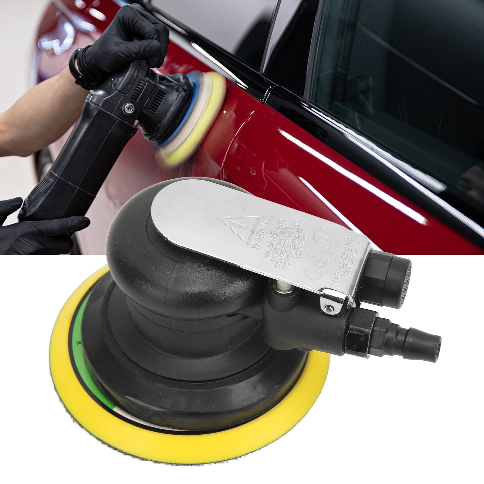 5in Pneumatic Sander, Professional Random Orbit Sander, 12000RPM Speed