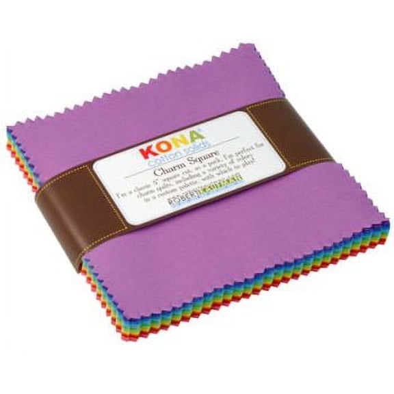5in Squares Kona Cotton Bright Palette 41pcs