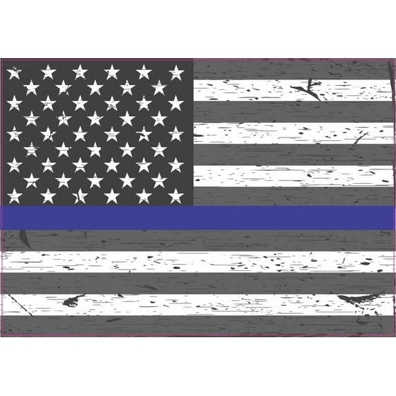 5in X 3.5in Blue Lives Matter American Flag Bumper Sticker Car Stickers
