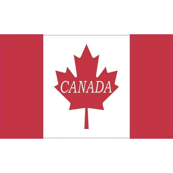 5in X 3in Canada Flag Sticker Vinyl Flags Vehicle Bumper Decal Stickers