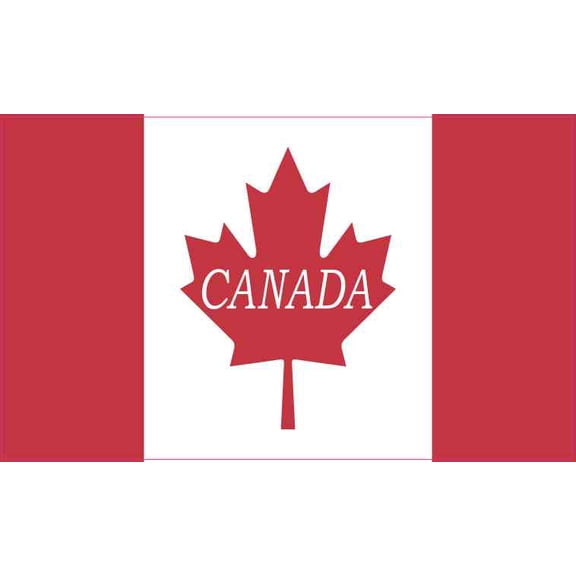 5in X 3in Canada Flag Sticker Vinyl Flags Vehicle Bumper Decal Stickers