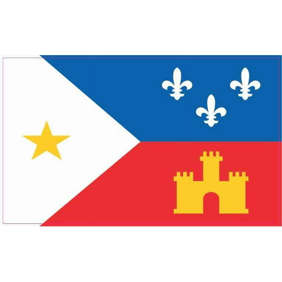 5in X 3in Louisiana Cajun Flag Sticker Vinyl State Flag Decal Stickers