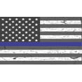 thumbnail image 1 of 5in X 3in Rustic American Blue Lives Matter Sticker Flag Bumper Stickers, 1 of 2
