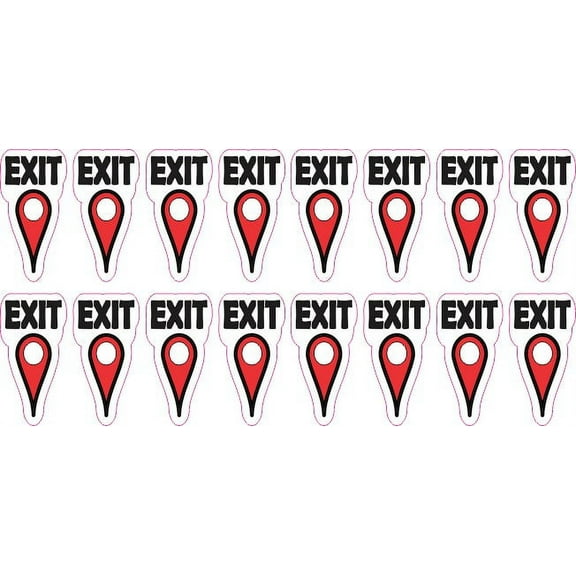 .5in x 1in Exit Map Pointer Stickers