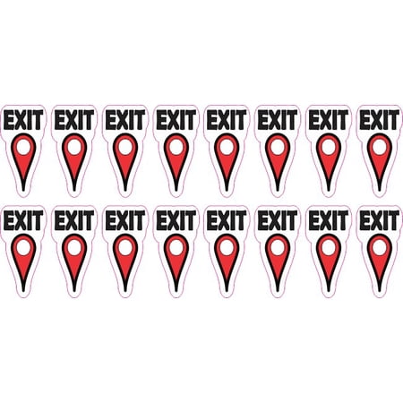 .5in x 1in Exit Map Pointer Stickers