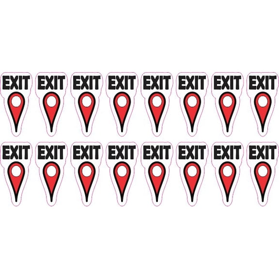 .5in x 1in Exit Map Pointer Stickers