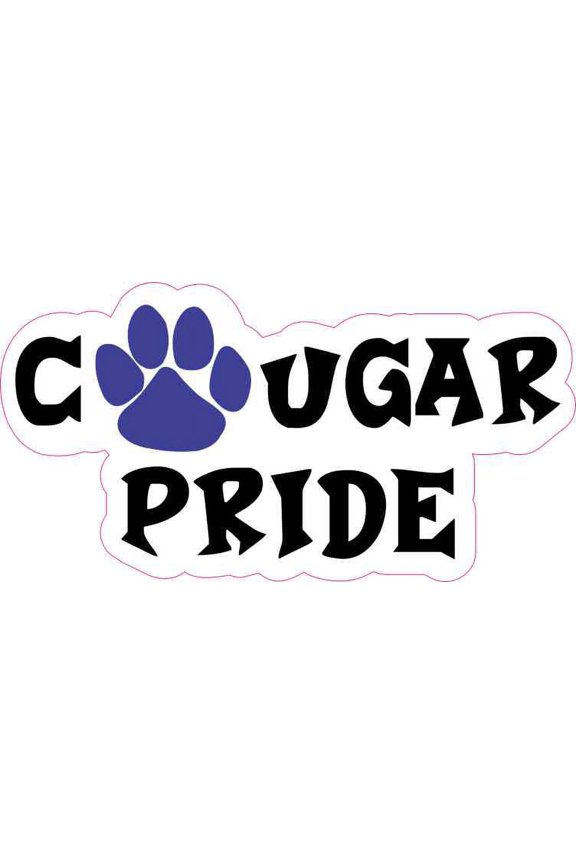 5in x 2.5in Blue Cougar Pride Sticker