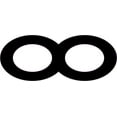 thumbnail image 1 of 5in x 2in Black Infinity Symbol Sticker, 1 of 1