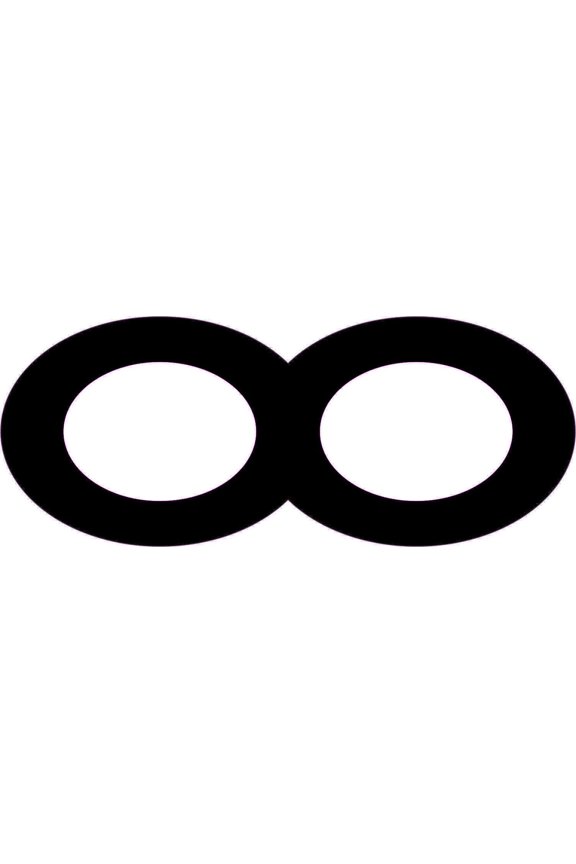 5in x 2in Black Infinity Symbol Sticker