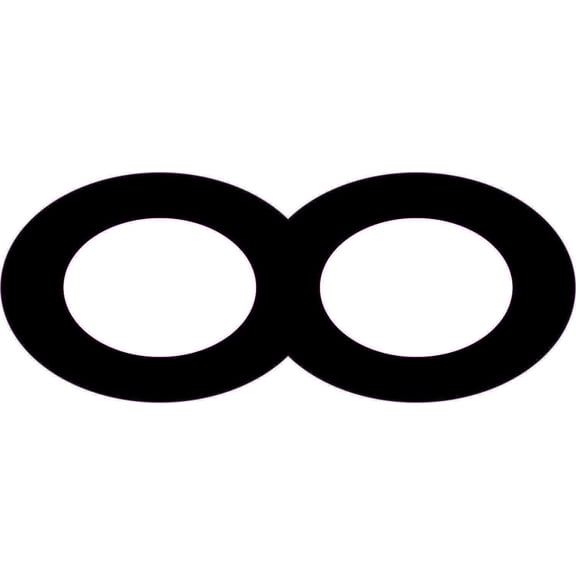 5in x 2in Black Infinity Symbol Sticker