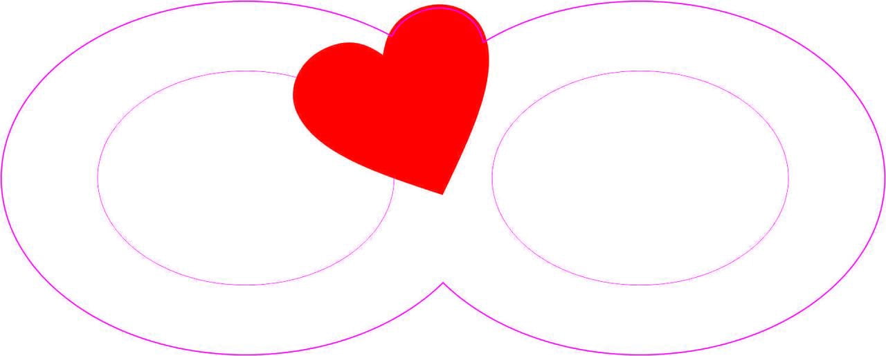 5in x 2in Heart Infinity Symbol Sticker - Walmart.com