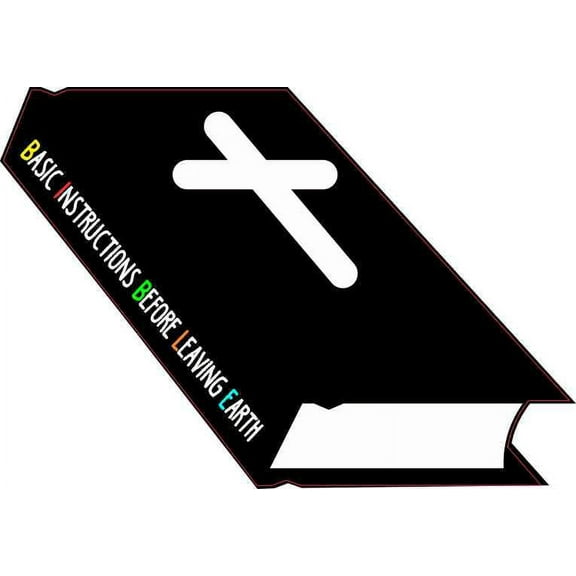 5in x 3.5in B.I.B.L.E Bible Sticker Vinyl Christian Religion Vehicle Decal