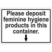 5in x 3.5in Deposit Femine Hygiene Products Magnet