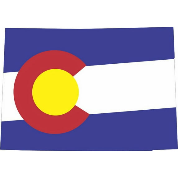 5in x 3.5in Die Cut Colorado State Flag Sticker