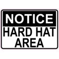 thumbnail image 1 of 5in x 3.5in Hard Hat Area Sticker Vinyl Construction Safety Sign Stickers, 1 of 2