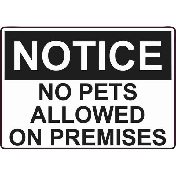 5in x 3.5in No Pets Allowed Magnet Vinyl Magnets Magnetic Business Sign