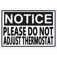 thumbnail image 1 of 5in x 3.5in Notice Please Do Not Adjust Thermostat Magnet, 1 of 2
