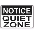 thumbnail image 1 of 5in x 3.5in Notice Quiet Zone Sticker Vinyl Sign Business Signs Stickers, 1 of 1