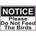 thumbnail image 1 of 5in x 3.5in Please Do Not Feed The Birds Sticker Vinyl Door Sign Stickers, 1 of 1