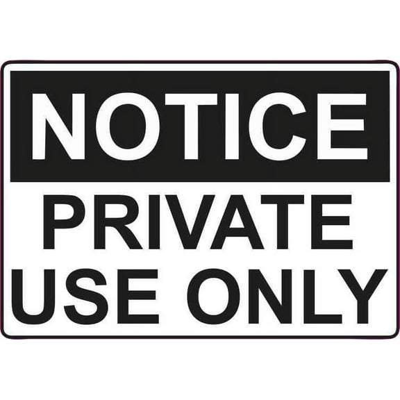 5in x 3.5in Private Use Only Magnet Vinyl Magnetic Signs Privacy Sign