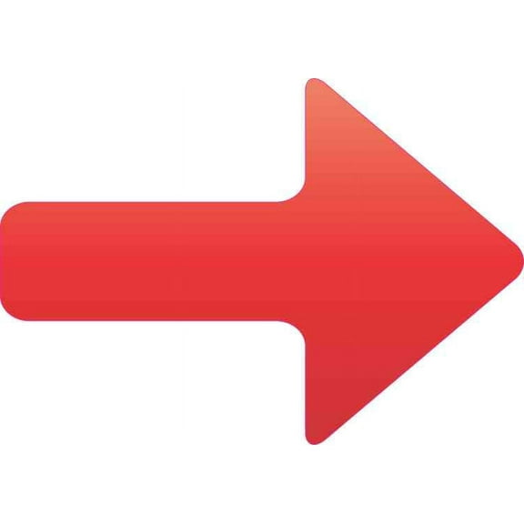 5in x 3.5in Red Fade Arrow Sticker
