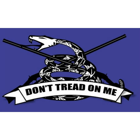 5in x 3in Blue Gadsden Flag Sticker
