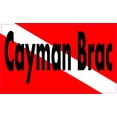 thumbnail image 1 of 5in x 3in Cayman Brac Dive Flag Decal Vinyl Decal Car Bumper Stickers, 1 of 1