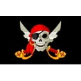 thumbnail image 1 of 5in x 3in Color Pirate Jolly Roger Flag Magnet, 1 of 3