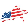 thumbnail image 1 of 5in x 3in Die Cut American Flag Bull Rider Sticker, 1 of 2