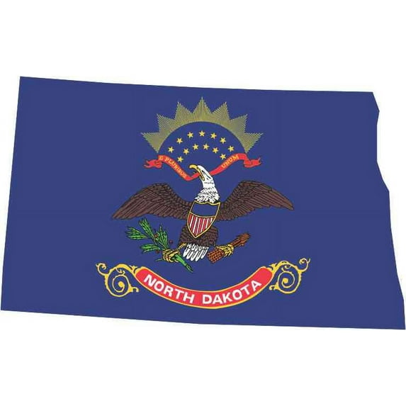 5in x 3in Die Cut North Dakota Sticker Vinyl State Vehicle Bumper Stickers