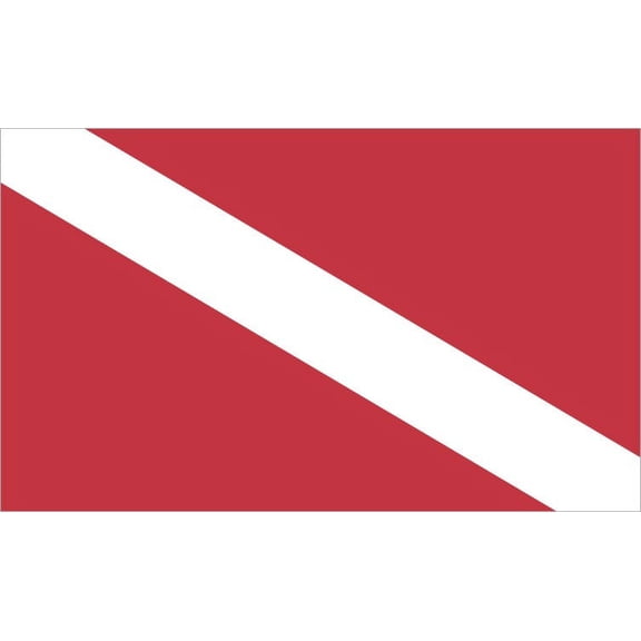 5in x 3in Diver Down Flag Sticker