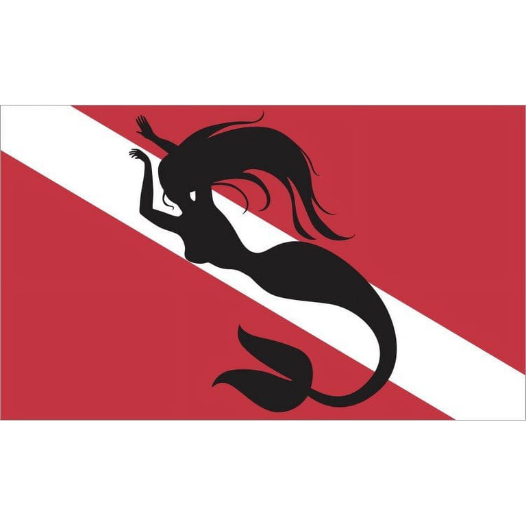 Virginia State Shaped Diver Down Flag Decal – 4" X 2.32" Vinyl Sticker For Car, Laptop, Window