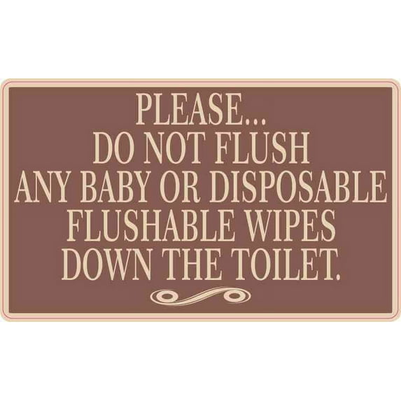 5in x 3in Do Not Flush Wipes Magnet Vinyl Magnetic Restroom Sign Magnets