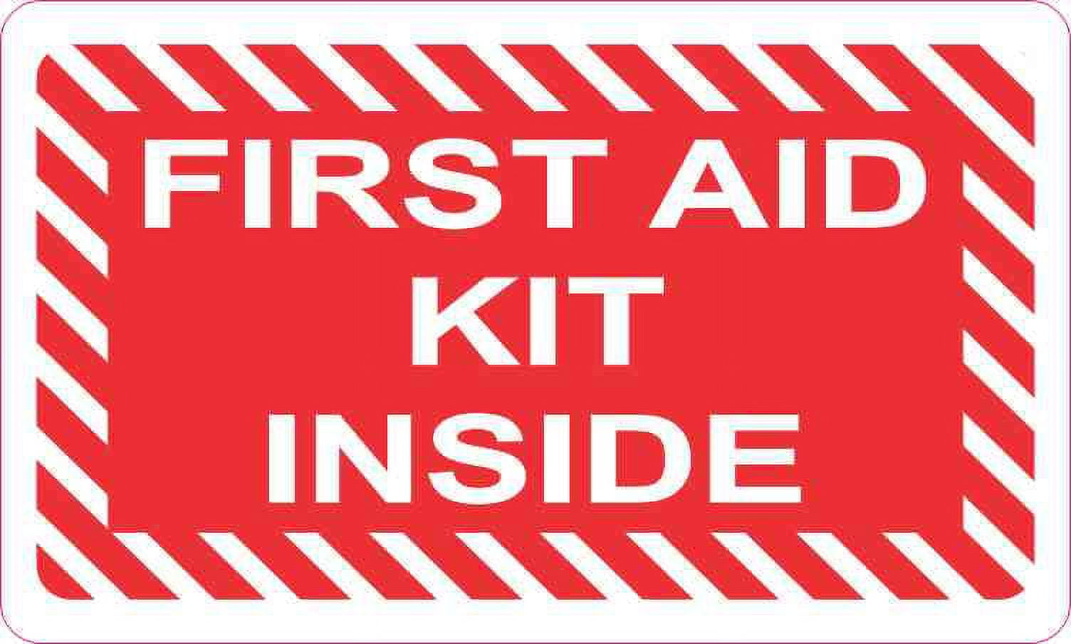 5in x 3in First Aid Kit Inside Sticker - Walmart.com
