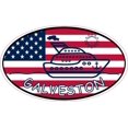 thumbnail image 1 of 5in x 3in Flag Oval Cruise Ship Galveston Sticker, 1 of 3