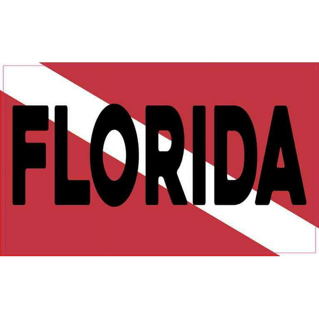 5in x 3in Florida Dive Flag Magnet