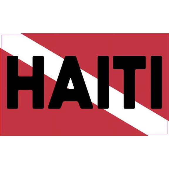 5in x 3in Haiti Dive Flag Magnet
